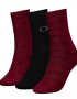 Γυναικείες Κάλτσες Calvin Klein Women Sock 3pc Lurex Logo Giftbox 701224118-003,  Burgundy Combo